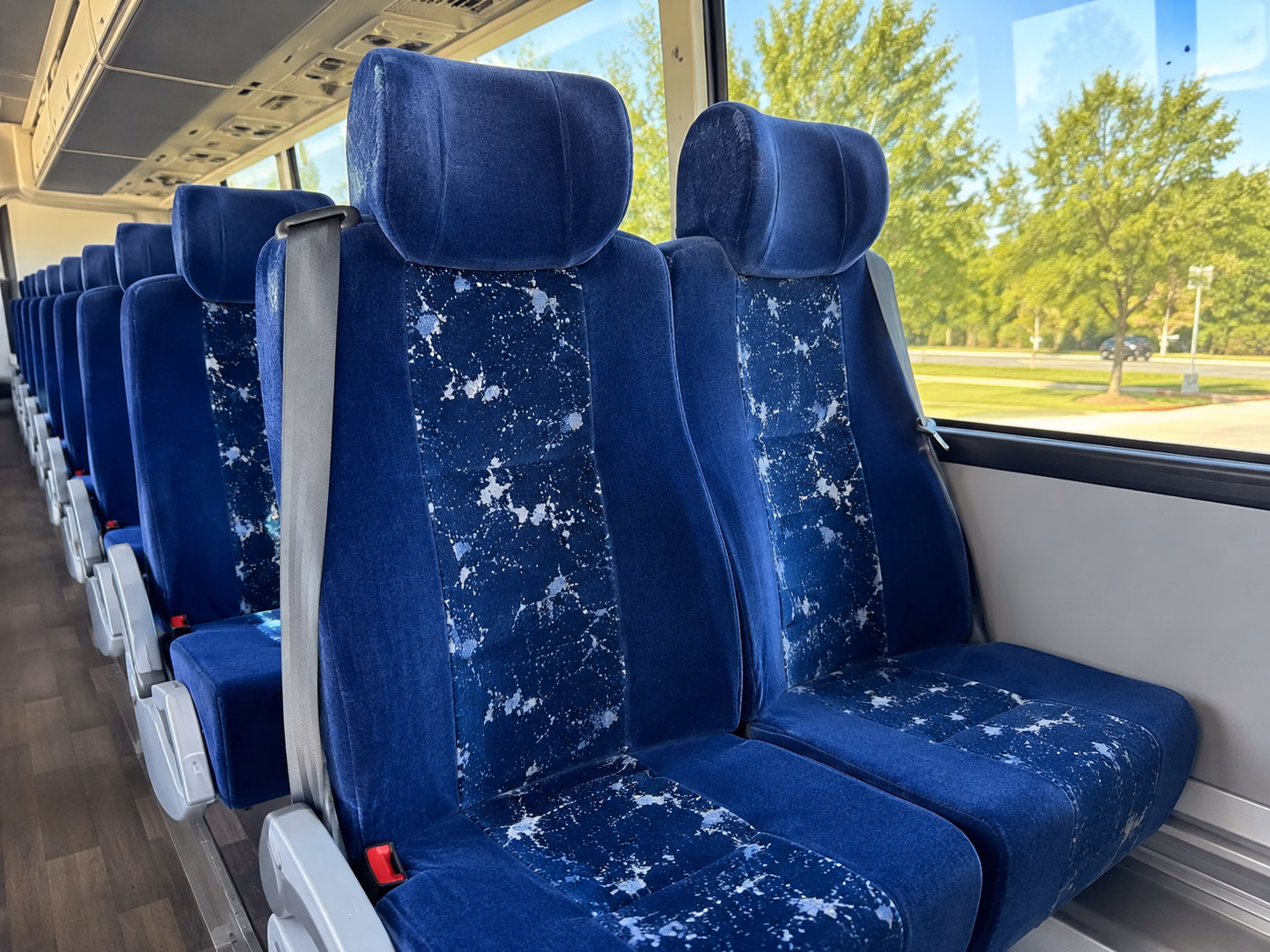 columbia charter bus services interior